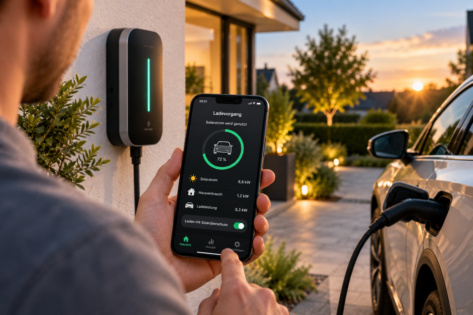 Intelligente Wallbox mit App-Steuerung und Solarüberschussladen
